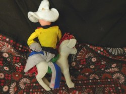 felt rider horse back view